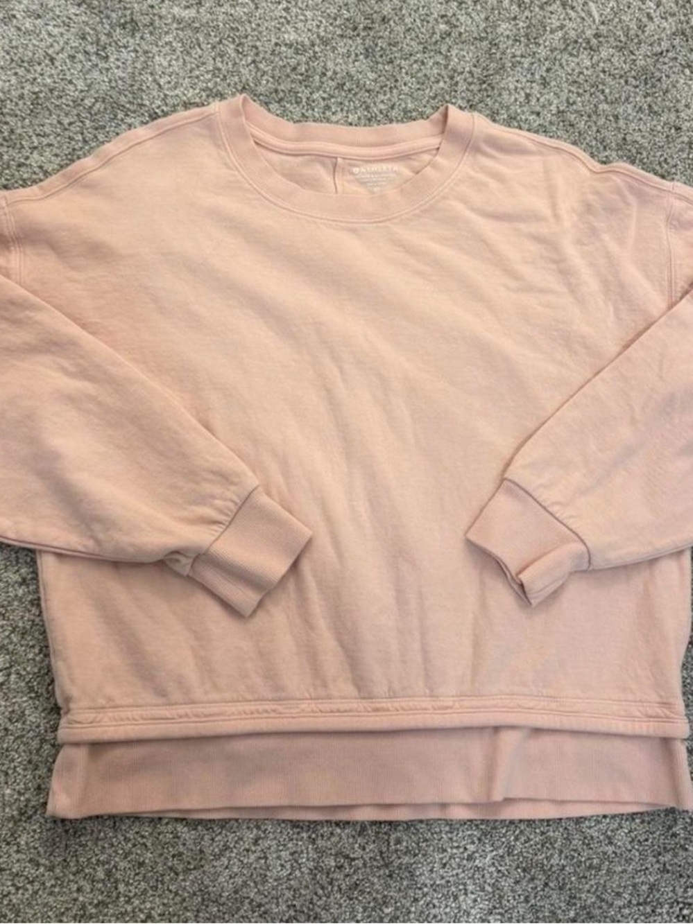 Athleta Sundown Sweatshirt in Peach/Pink